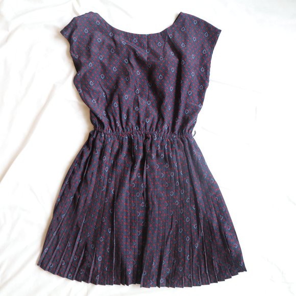 Navy Paisley Dress - Picture 1 of 5